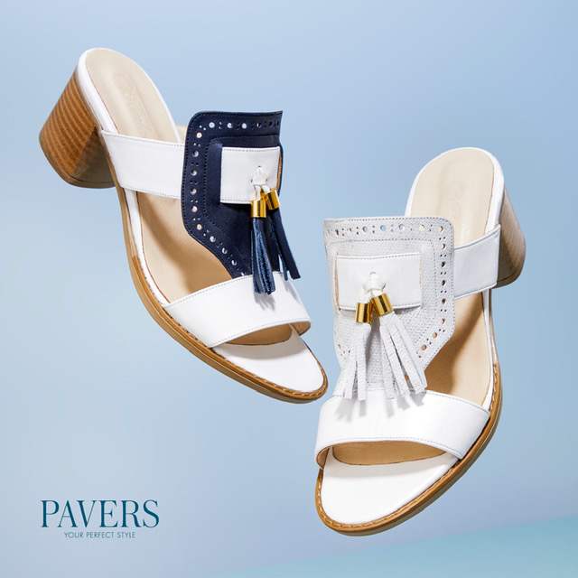 pavers blue sandals