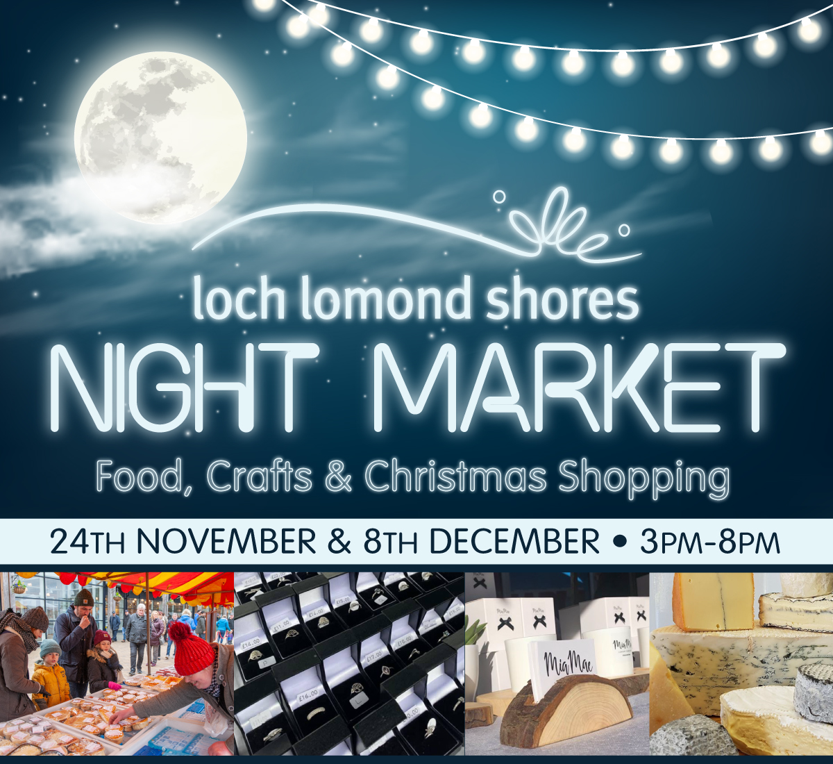 Late night store openings and night markets at Loch Lomond Shores